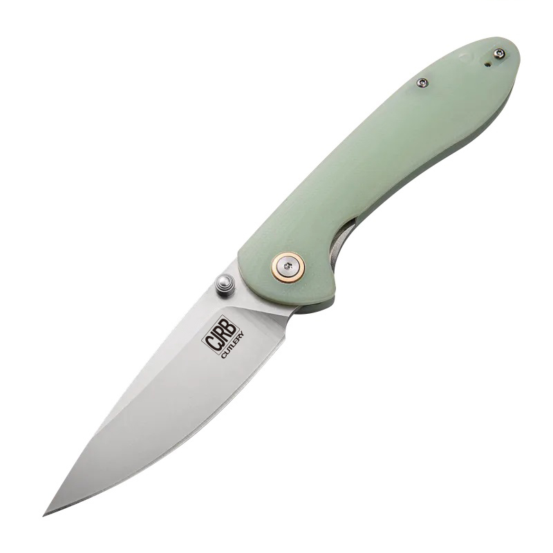 CJRB Feldspar J1912 AR-RPM9 Blade G10(contoured & CNC pattern texture) Handle Folding Knives - Natural Green (J1912-NTG)